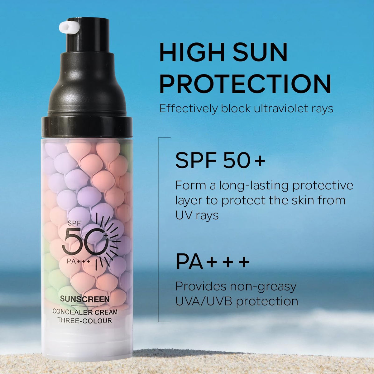 3-in-1 Color Correcting Makeup Primer SPF 50 PA+++ Facial Serum