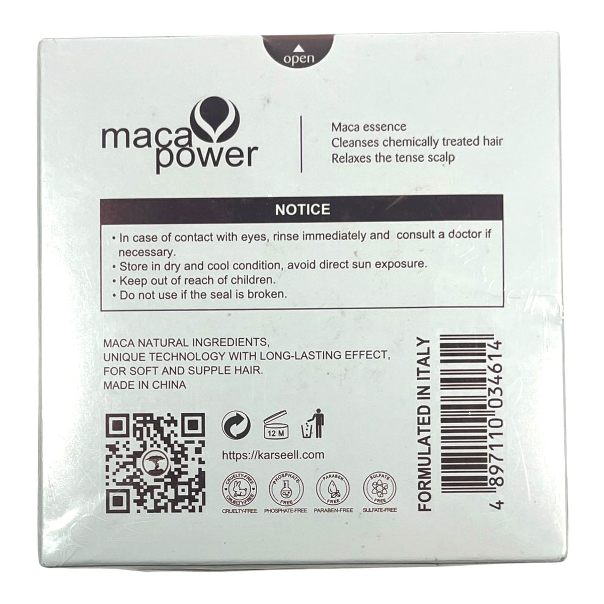 Karseell Maca Power Travel Set: Shampoo 70mL, Cond Mask 100mL - EX