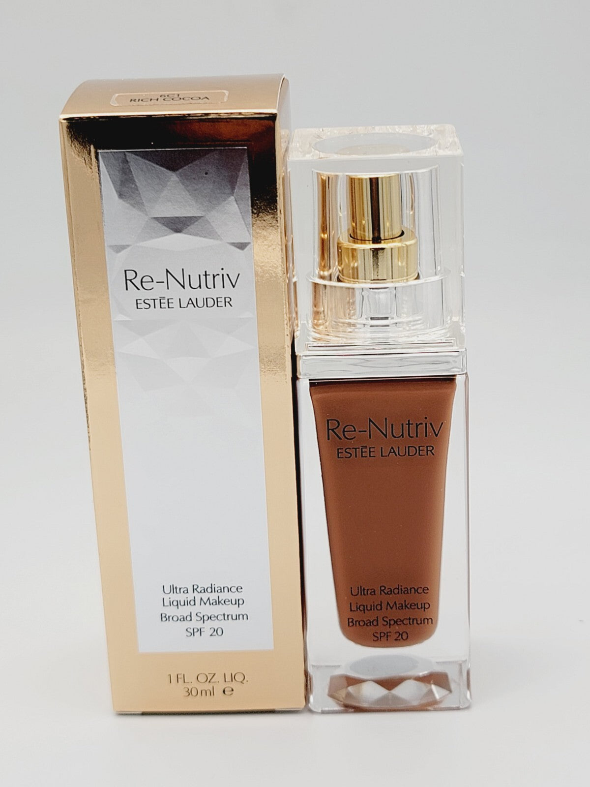 Estee Lauder Re-Nutriv Ultra Radiance Liquid Foundation SPF 20 6C1 Rich Cocoa