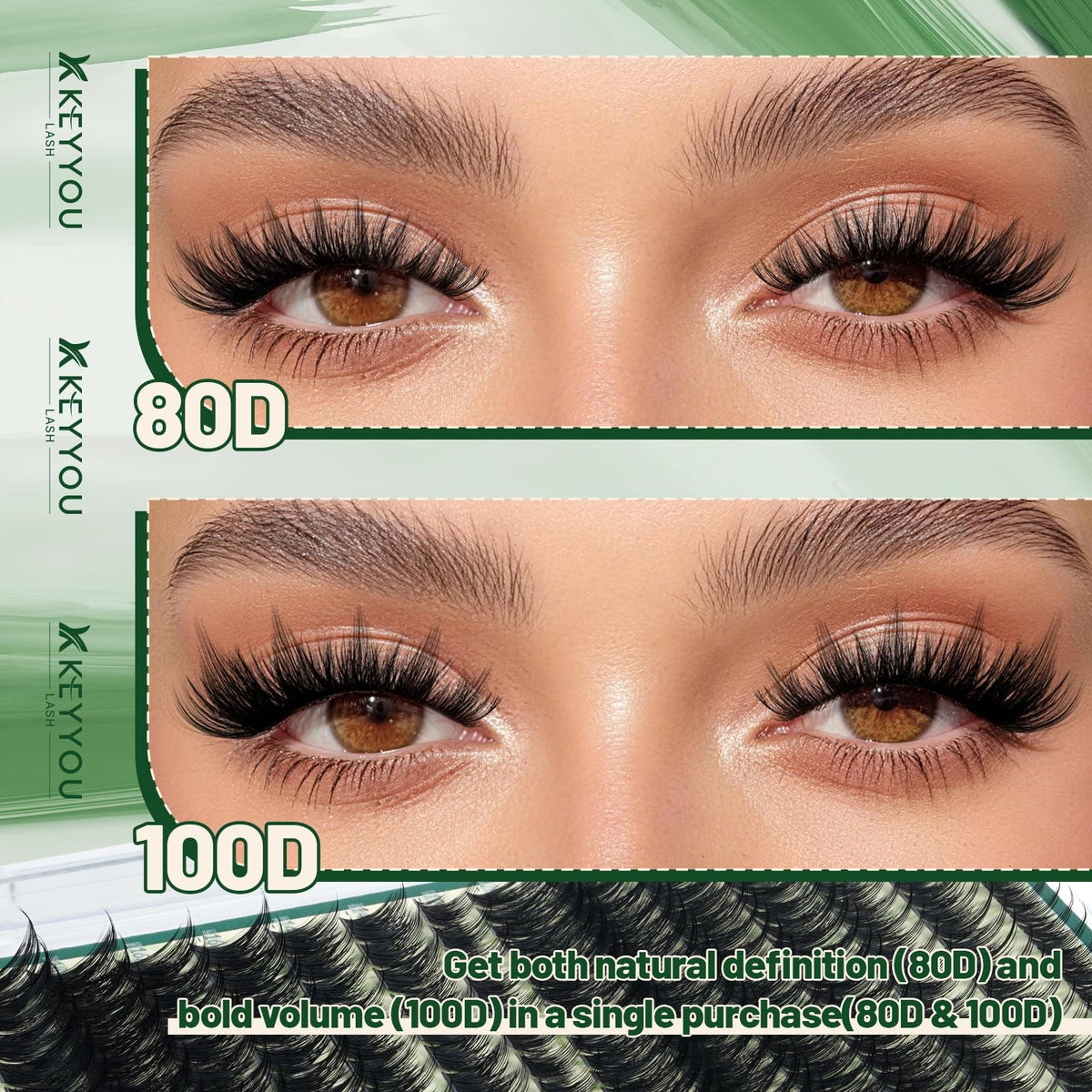 D Curl Spiky Manga Lash Clusters 12-20mm False Eyelashes for Dramatic Anime Look