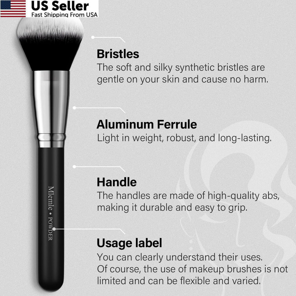 Professional 25-Piece Makeup Brush Set with Sponges and Puff - Black