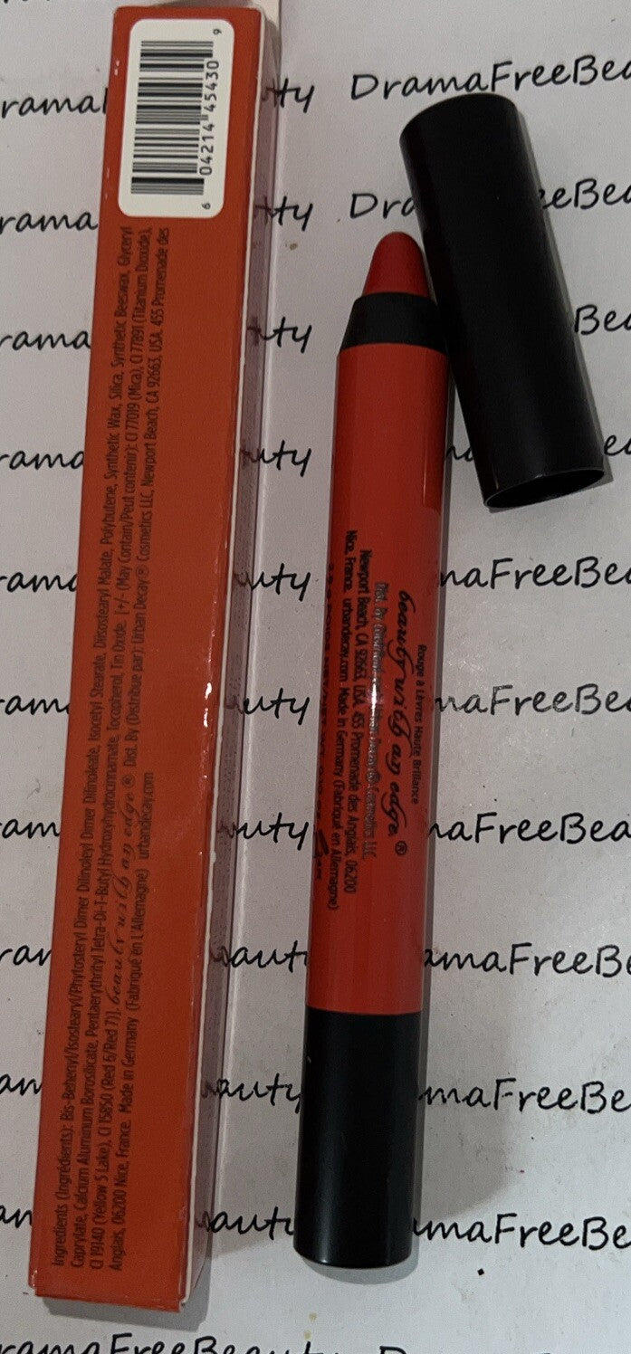 High Gloss Lip Color Pencil - Warm Orange, Long-Lasting & Nourishing