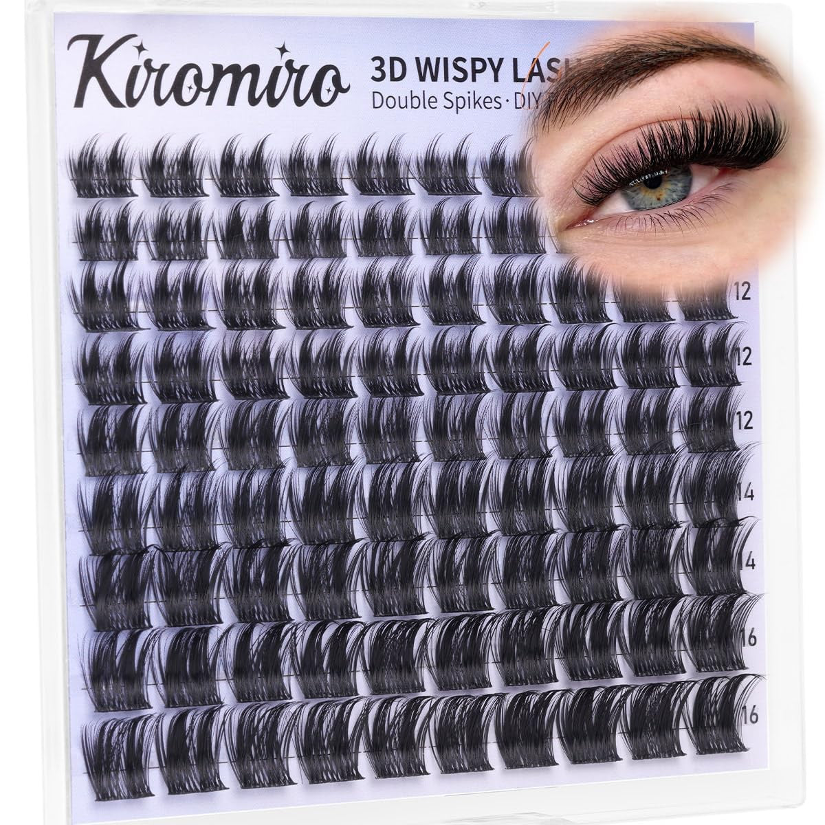 False Eyelash Clusters Spike Lash Extensions Black - Bold Volume & Reusable