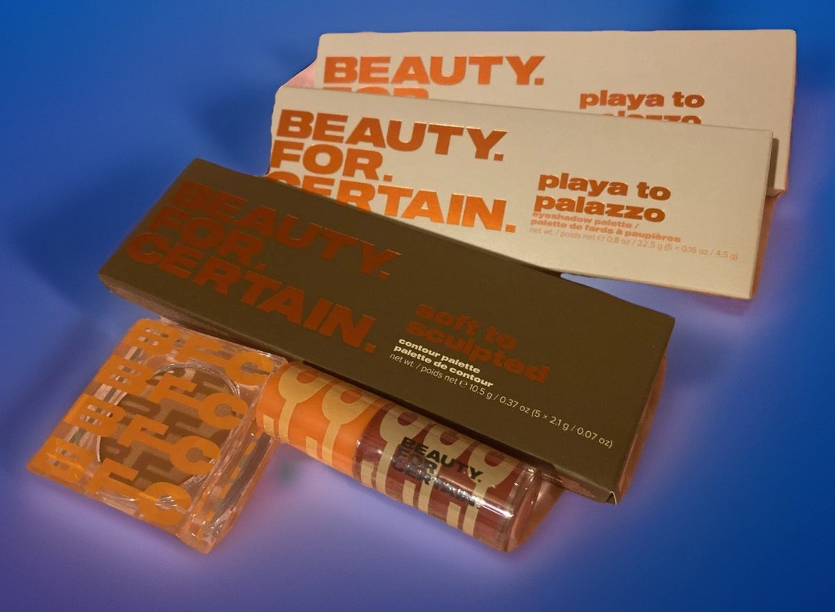 Eyeshadow Palette Set & Lip Gloss & Highlighter Duo by Beauty For Certain