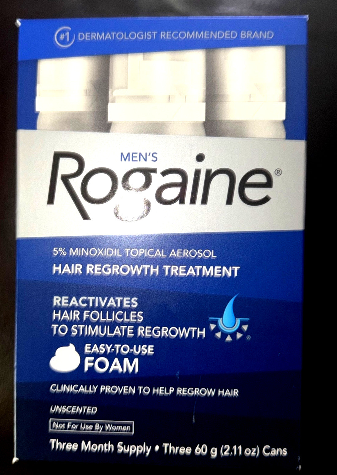 ✳️🔥 Rogaine Foam Hair Loss & Regrowth 5% Minoxidil 3 Months Sealed Box