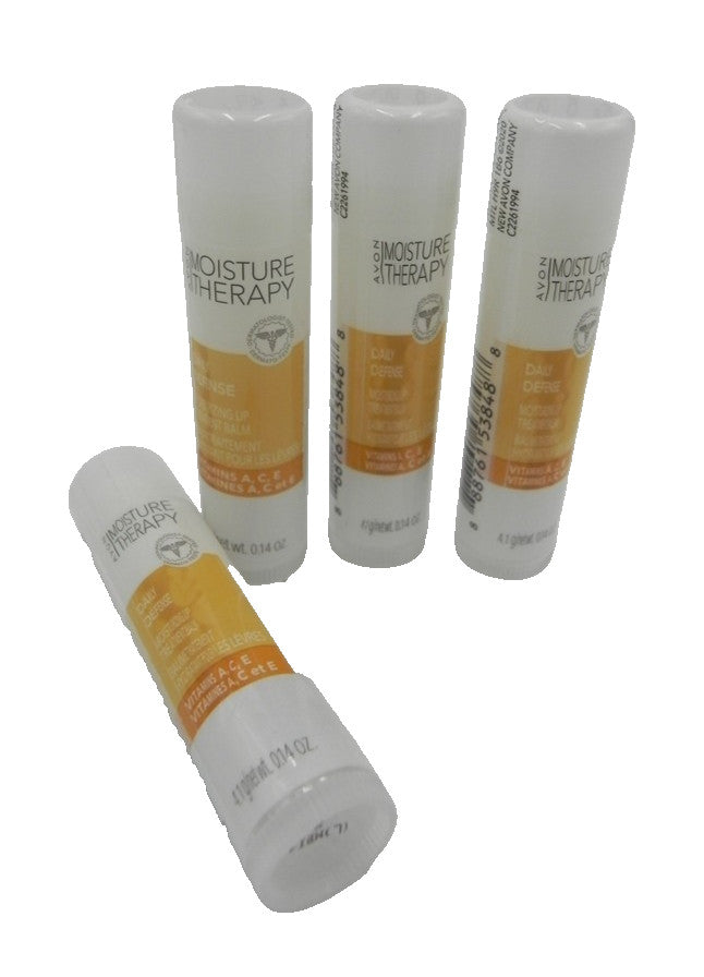 Moisturizing Lip Balm Set - Avon Moisture Therapy Daily Defense, 4 Pack