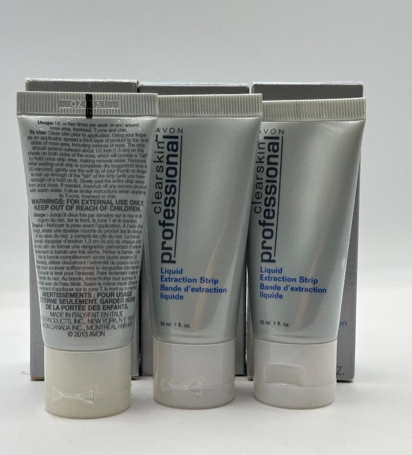 3x Avon Clearskin Professional Liquid Extraction Strip Discontinued