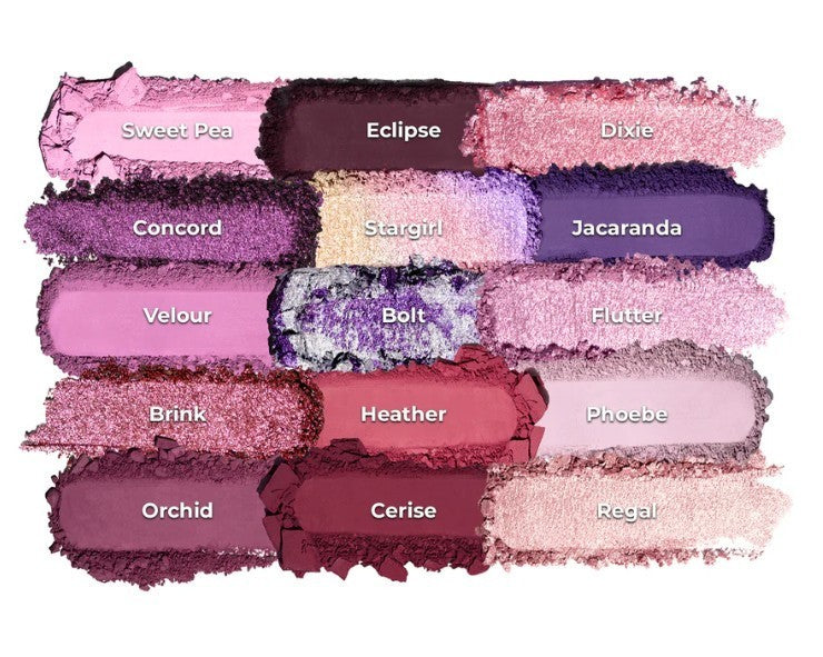 Limited Edition Eyeshadow Palette with Vibrant Purple & Fuchsia Hues
