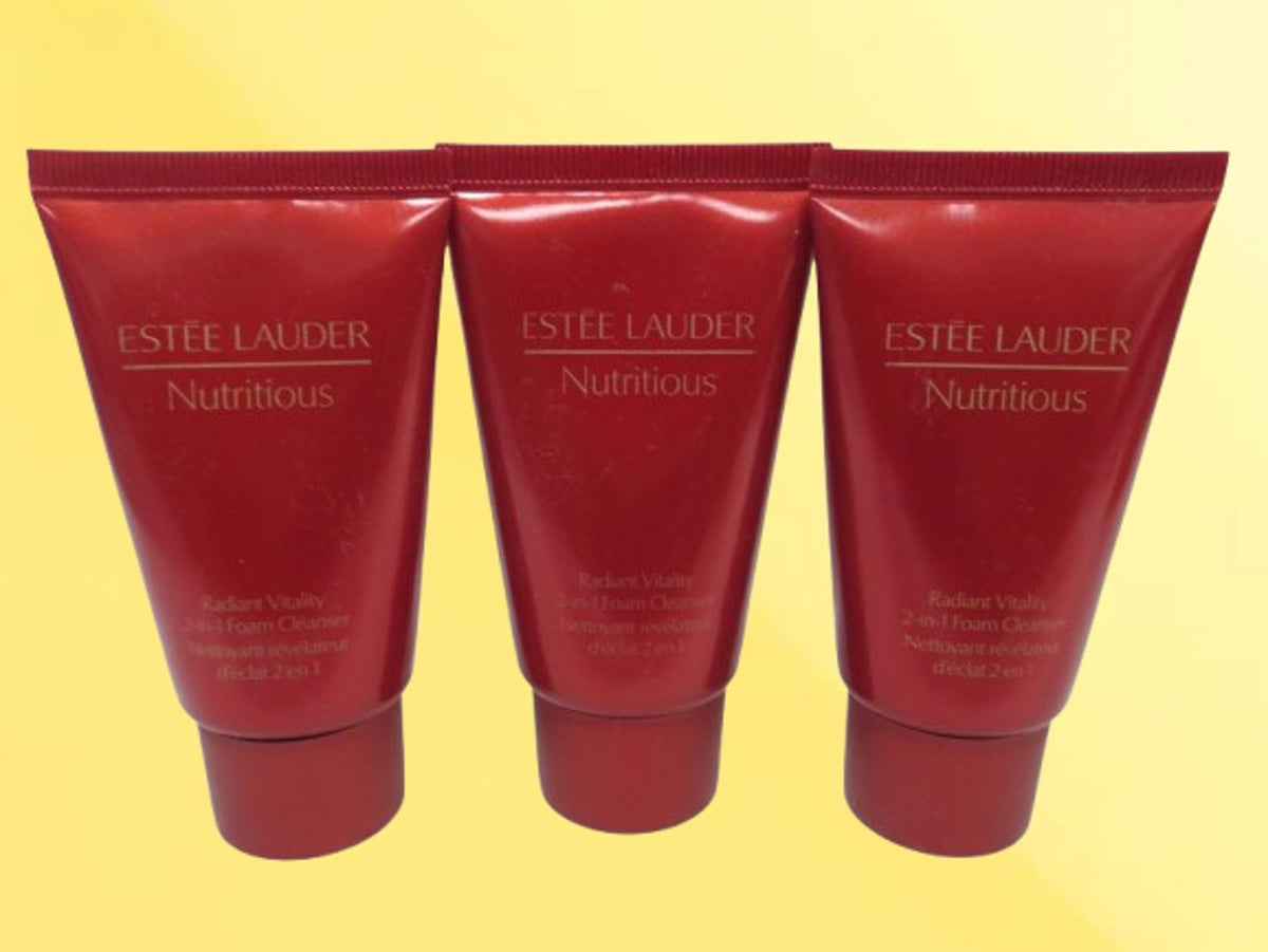 Luxury Facial Cleanser Foam - Nutritious Radiant Vitality 2-in-1 1oz, Lot of 3