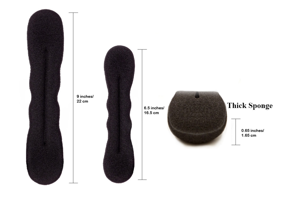 4pcs Black Magic Foam Sponge Bun Maker Hair Donut Ponytail Clip Twist
