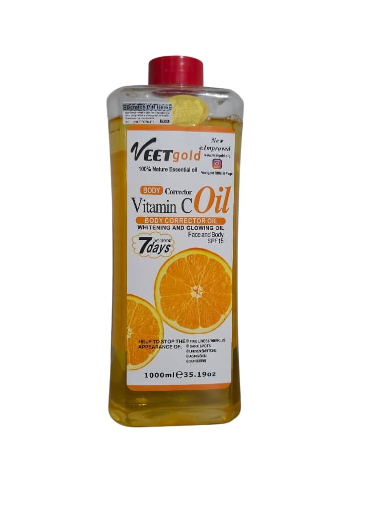 Veet Gold Vitamin C Body & Face Brightening Oil SPF 15 - Glow & Correct