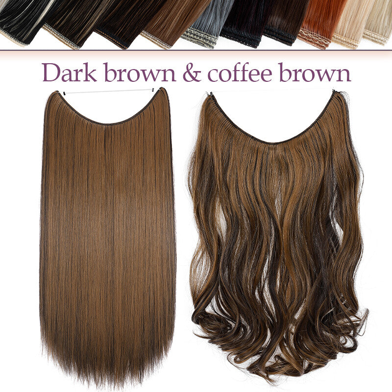Natural Real Hair Extensions Wire-In Thick Wavy or Straight 20-24 Inch