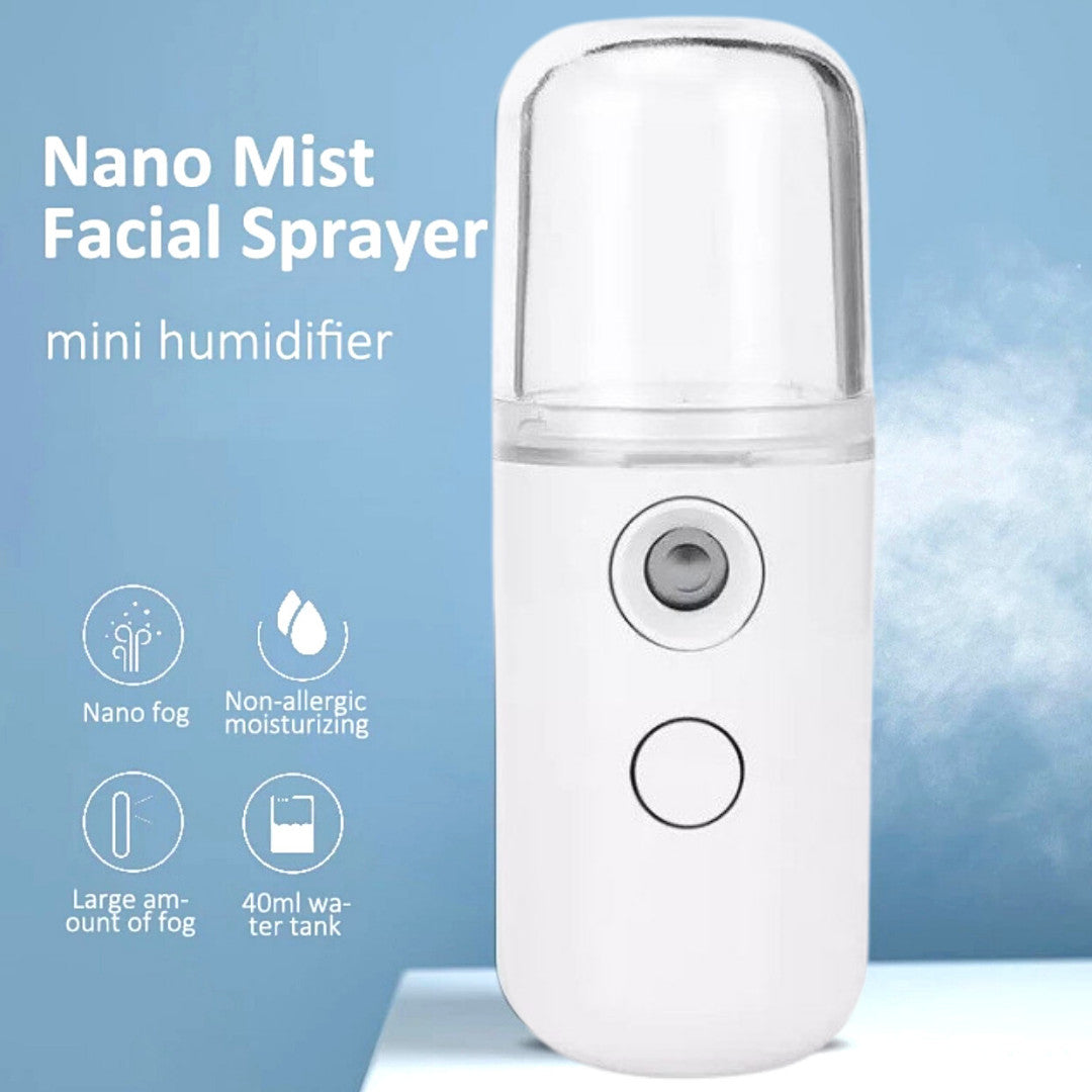 Portable Nano Facial Mist Sprayer 30ml USB Rechargeable Humidifier