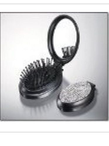 Travel Compact Mirror & Purse Brush Set - Shimmering Avon Travel Accessory