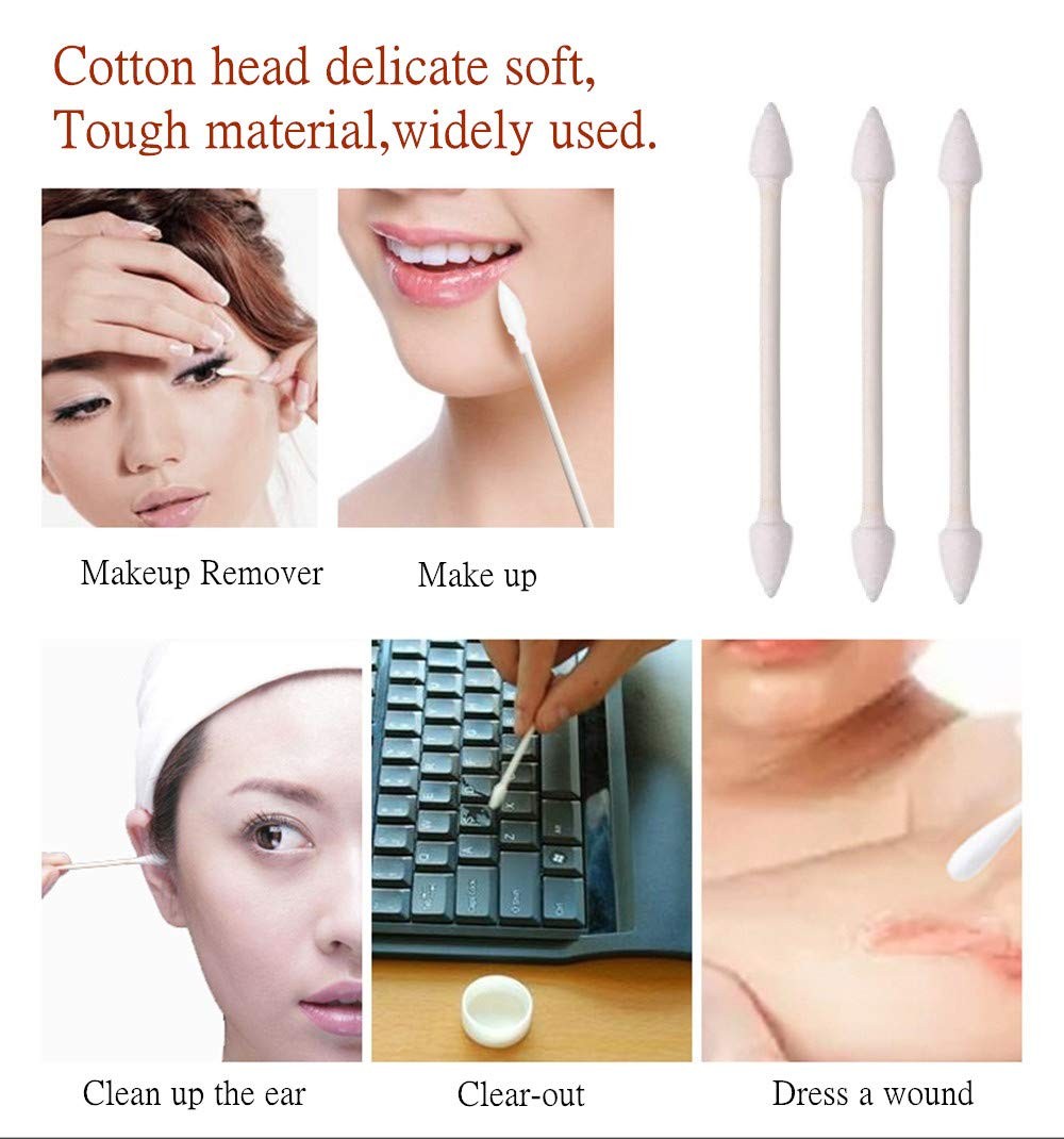 Cotton Swabs 800 Pieces Double Precision Tips for Personal Care & Electronics Cleaning
