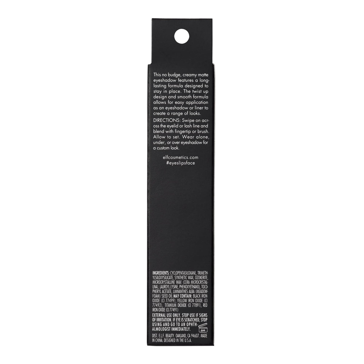 Long-Wear Matte Eyeshadow Stick - Cream, Crease-Resistant, Vegan & Cruelty-Free