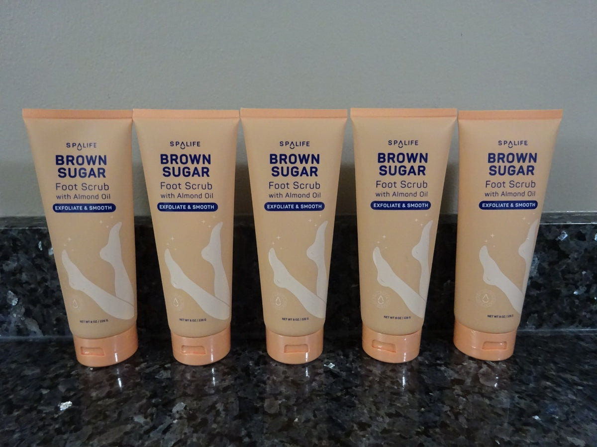 5 Spa Life EXFOLIATE & SMOOTH Brown Sugar with Almond Oil Foot Scrub