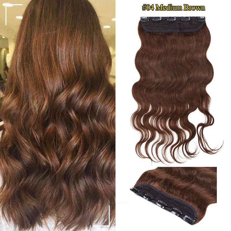 Thick Clip-In Human Hair Extensions - Full Head Weft, Remy Hair