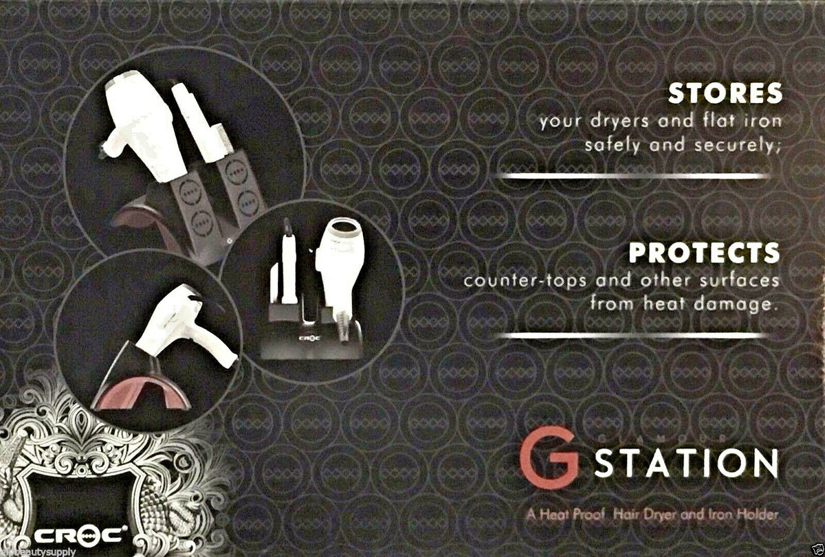 Heat Proof Stand for Hair Dryer, Flat Iron & Combs - Salon Organizer