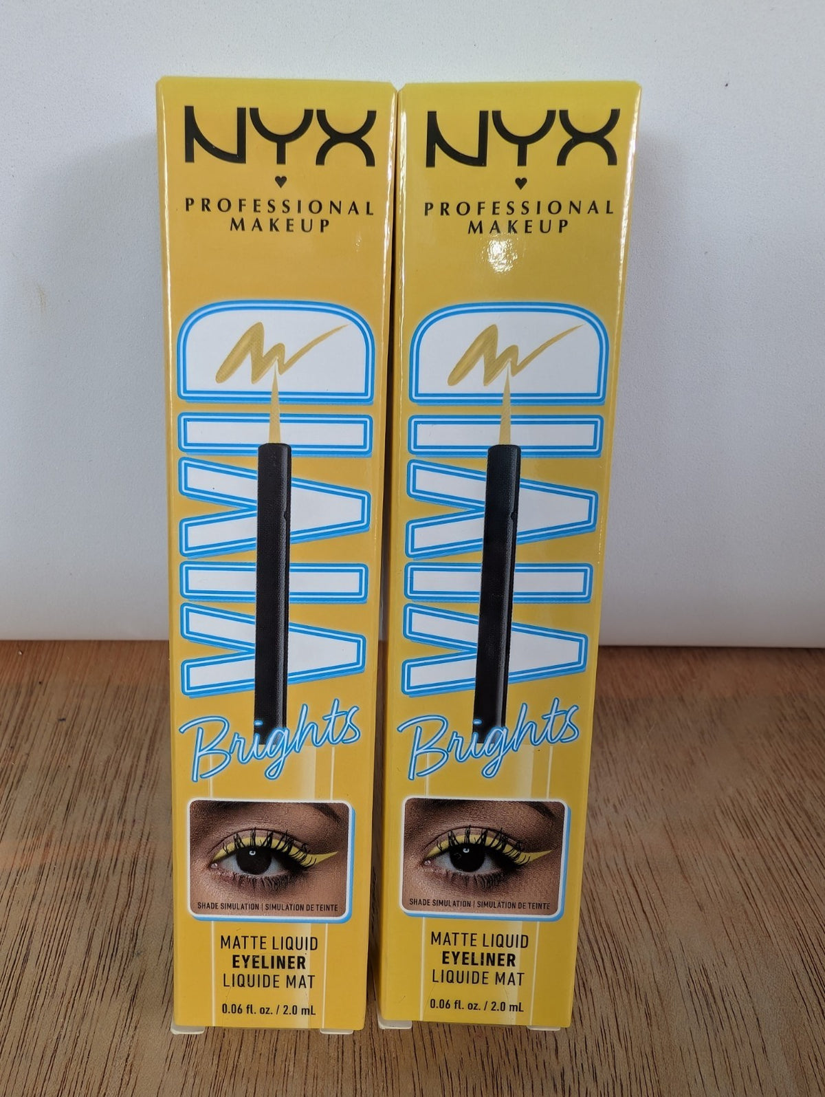 NYX Vivid Brights Liquid Eyeliner Set - Had Me At Yellow, 2 Pack