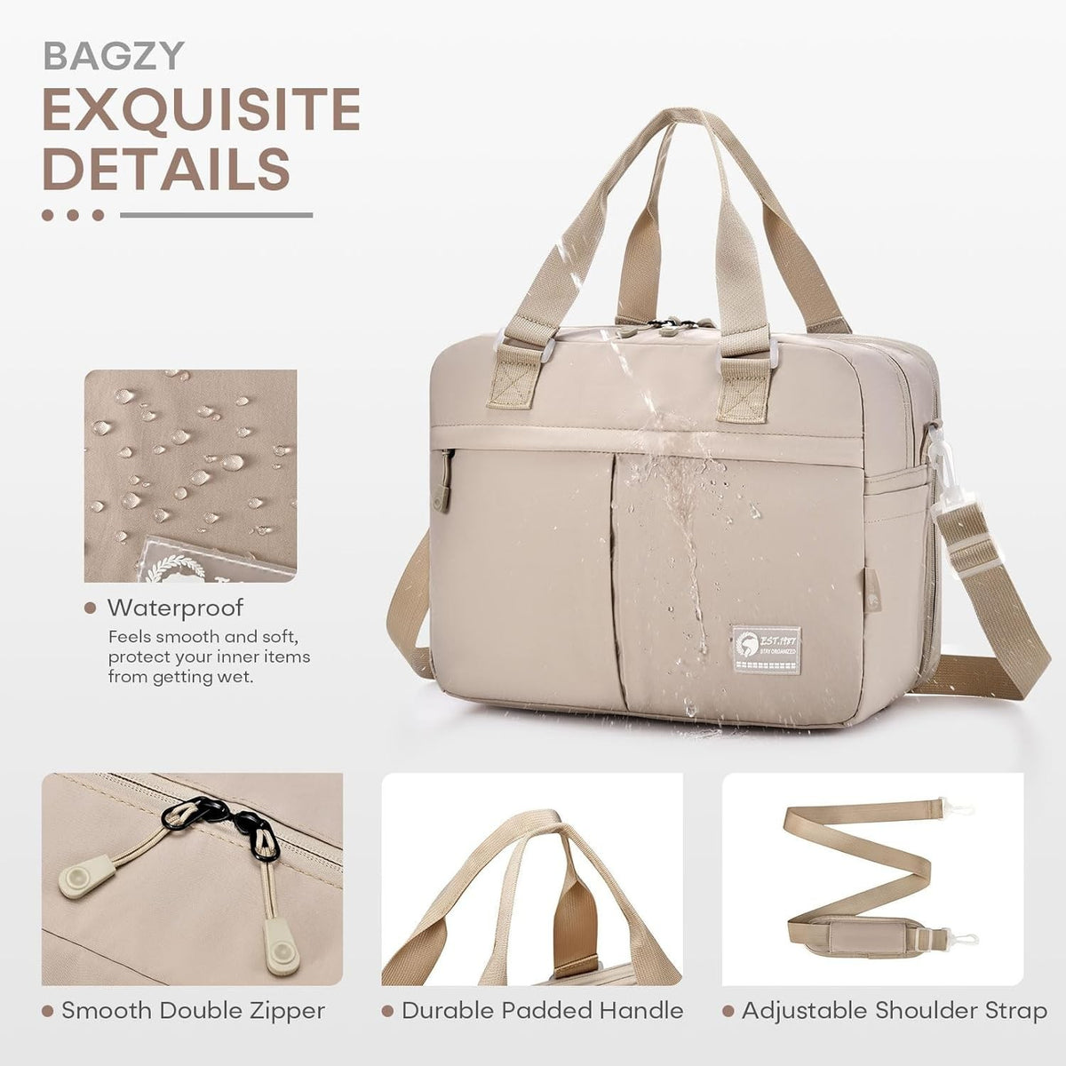 Expandable Under-Seat Travel Bag 20L-30L for Airplanes Stylish Durable