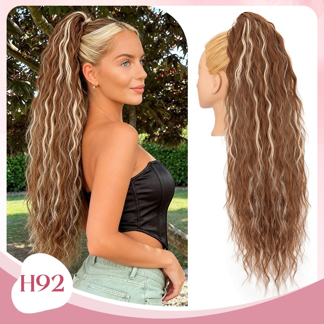 Mega Long & Thick 30-Inch Fluffy Messy Loose Wave Ponytail Extensions - Claw Clip Style