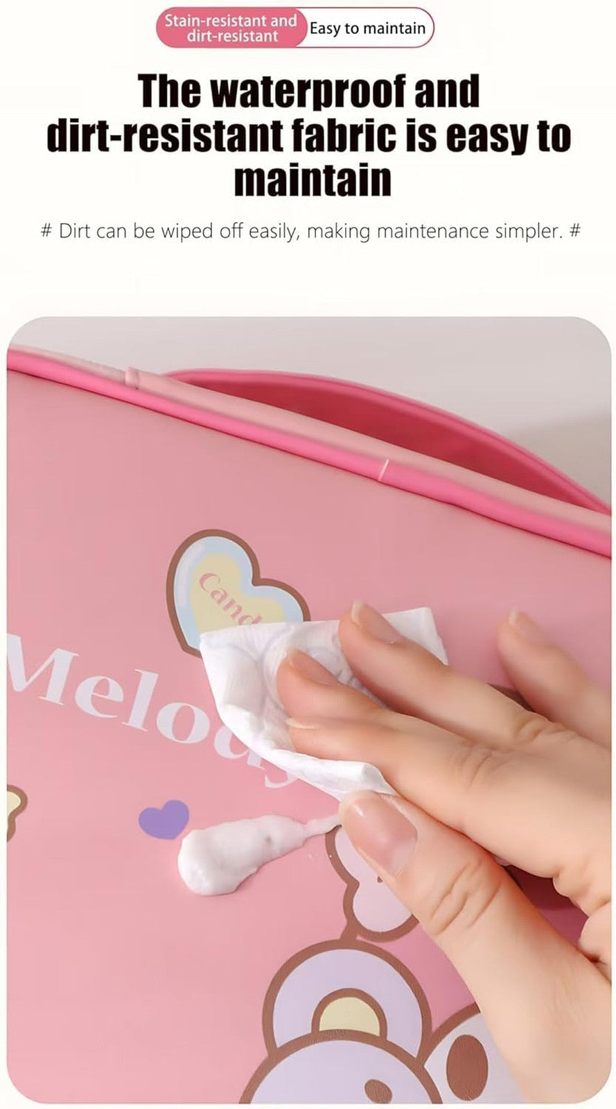 Travel Makeup Bag Organizer for Women & Girls - Cute Cartoon Cosmetic Case
