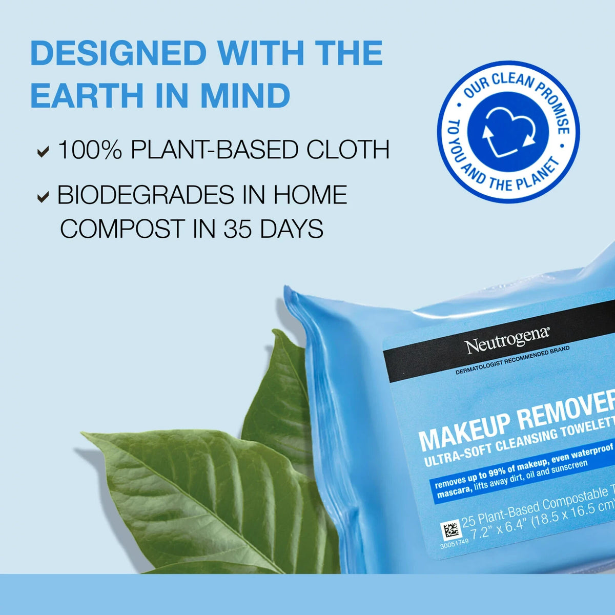 Makeup Remover Face Wipes - Ultra-Soft Pre-Moistened Cleansing Towelettes
