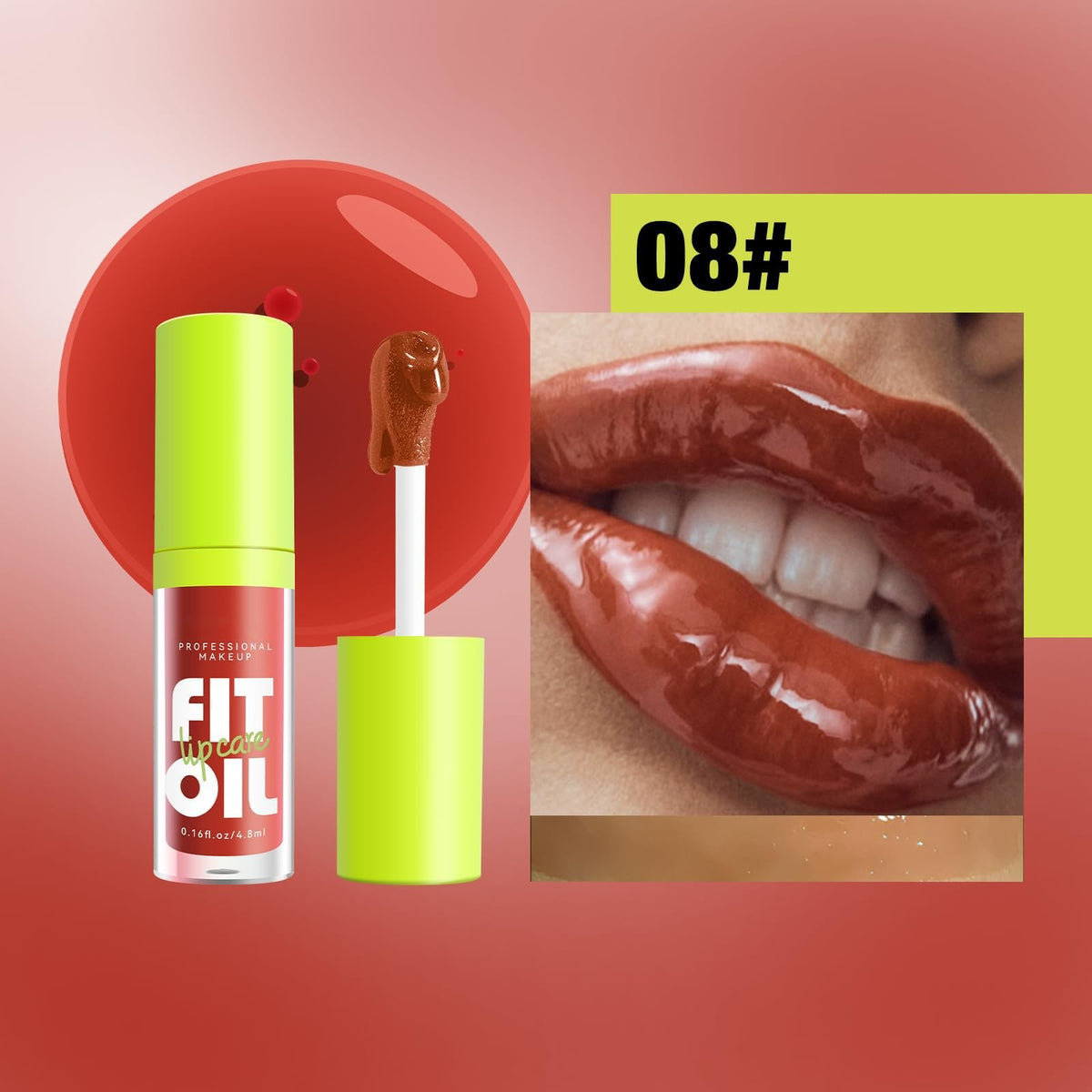 8-Color Lip Plumping Gloss Set with Moisturizing Formula - Voluminous Lip Shine