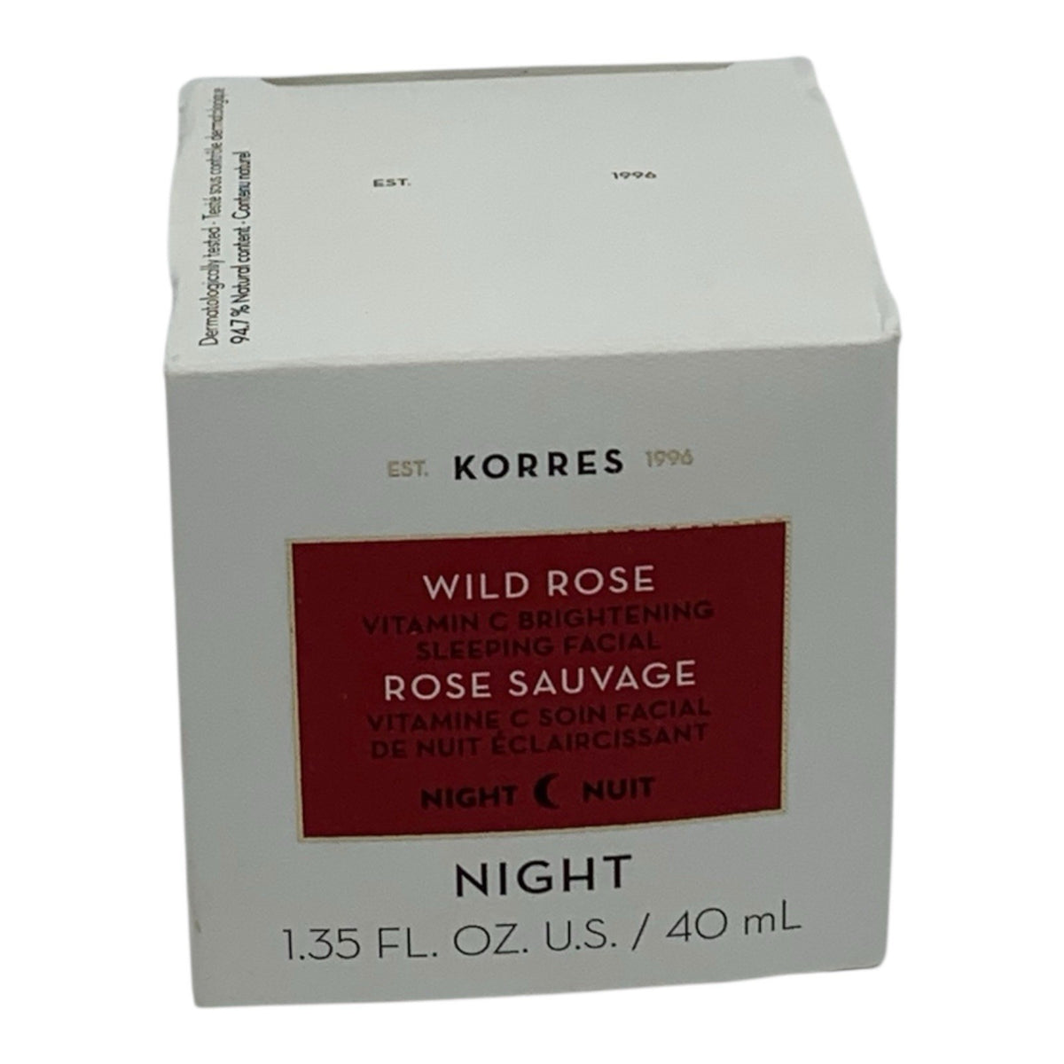 Korres Wild Rose Sauvage Night Cream - 40ML Hydrating Facial Moisturizer