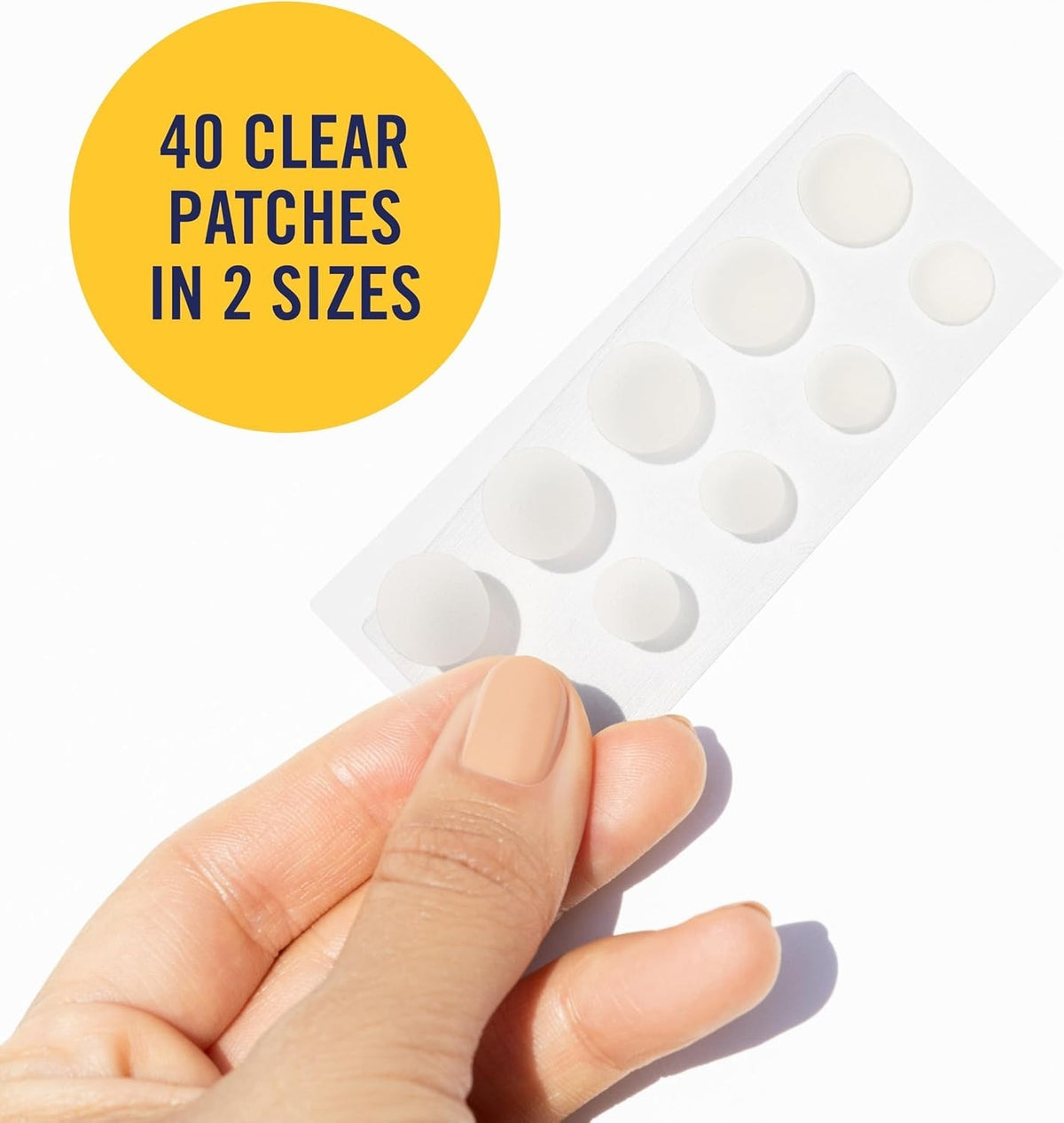 Thicker Hydrocolloid Acne Patches - 40 Clear Blemish Spot Treatments with 9mm & 12mm Sizes