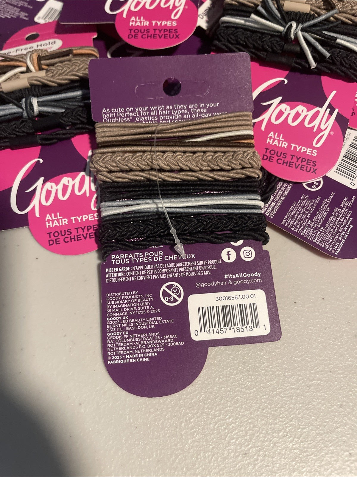 Lot of (20) Goody Ouchless Damage Free Elastics in Neutral Colors 8