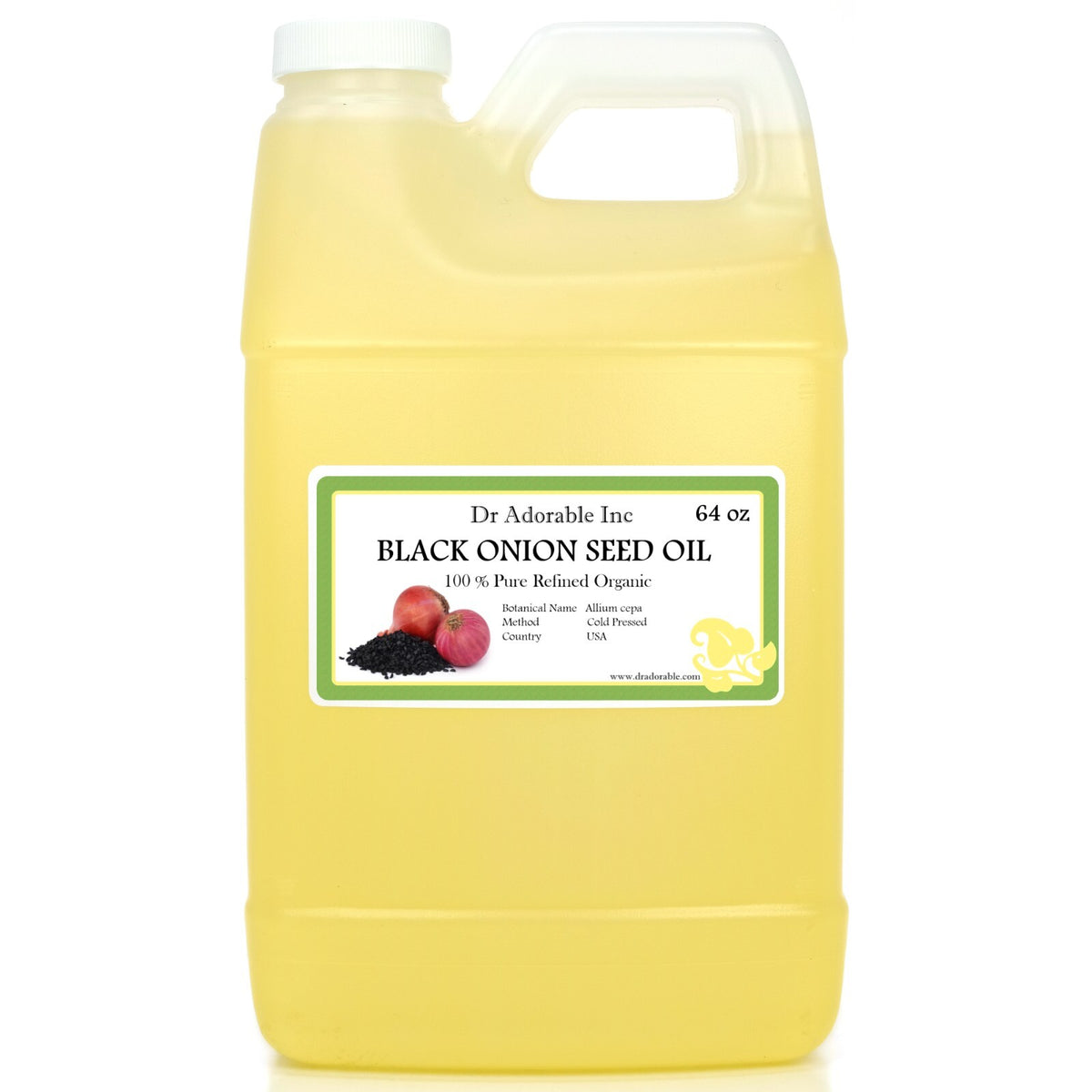 Organic Onion Seed Oil for Hair & Skin Care - Cold Pressed, 2oz to 7lb