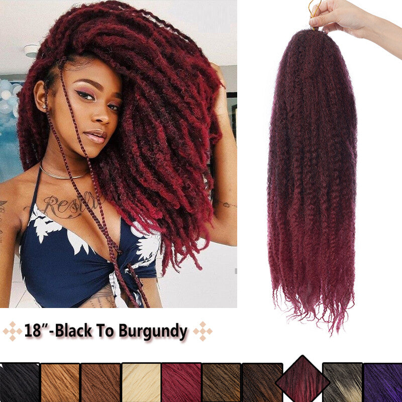 Kinky Afro Hair Extensions Bulk Curly Twist Crochet Braids Natural Puff