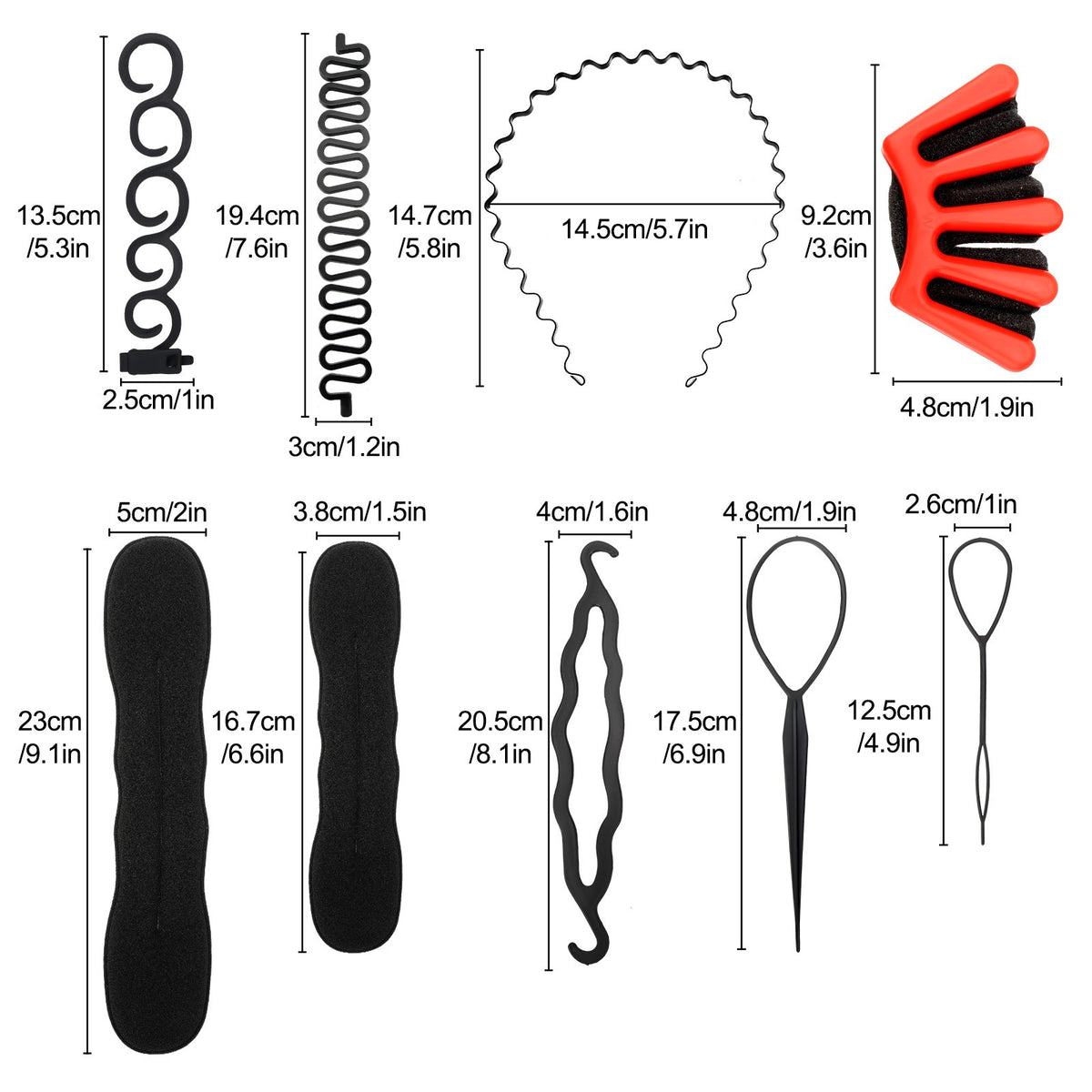 81PCS Hair Braiding Tools Kit – Twist & Curl Machine, Bun Makers,
