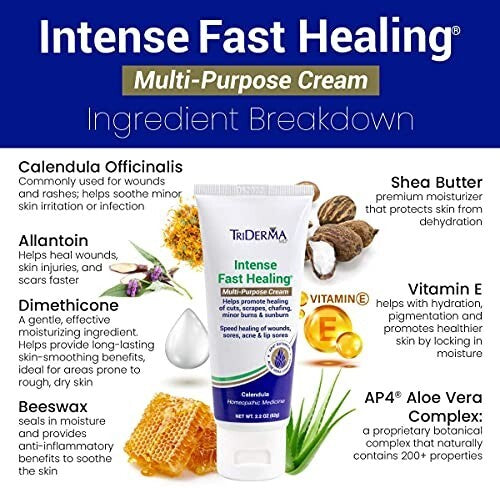 Fast Healing Cream for Face & Body – 2.2 oz Tube