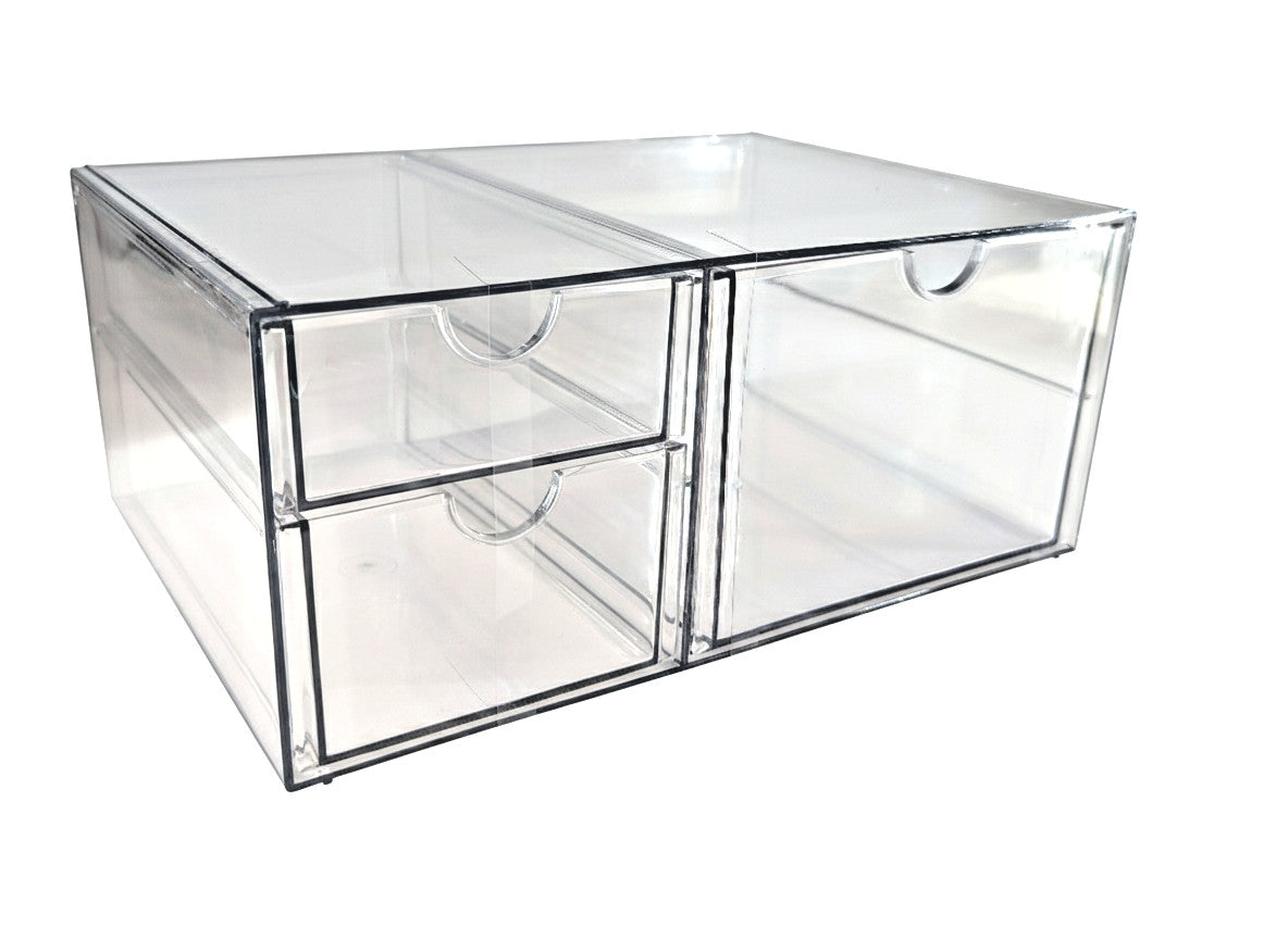 Acrylic Jewelry & Makeup Organizer with Multiple Drawers - Sturdy Storage Solution