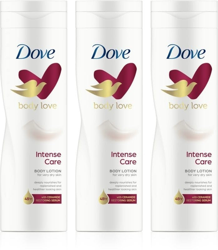 Dove Body Lotion for Dry Skin 400ml Pack of 3 - Nourishing Moisturizer