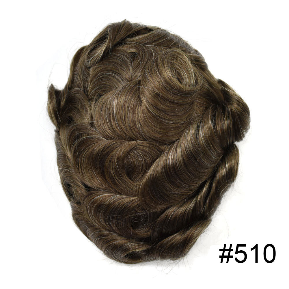 Invisible Thin Skin Hair Replacement System for Men - V-Loop Style