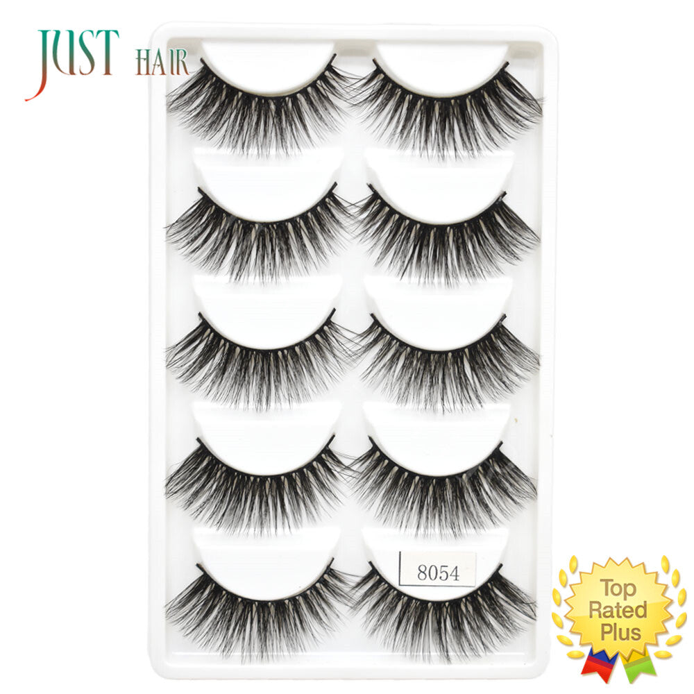 False Eyelash Extensions 3D Mink Fluffy Wispy Natural Look - 5 Pairs