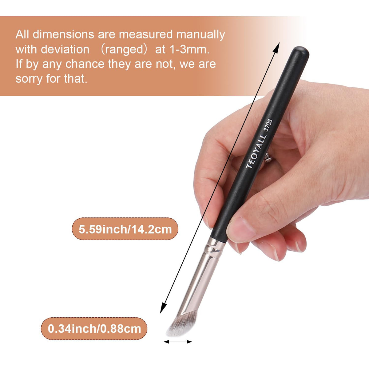 3PCS Makeup Brush Set - Angled Synthetic Kabuki Contour Foundation Tools