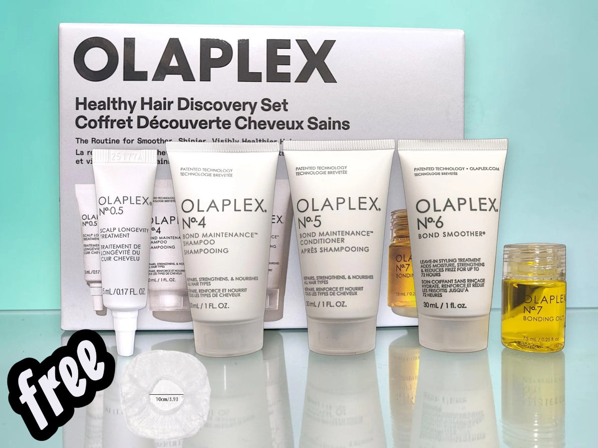 Healthy Hair Care Set with Shampoo Conditioner Oil & Cap - Hair Treatment Kit