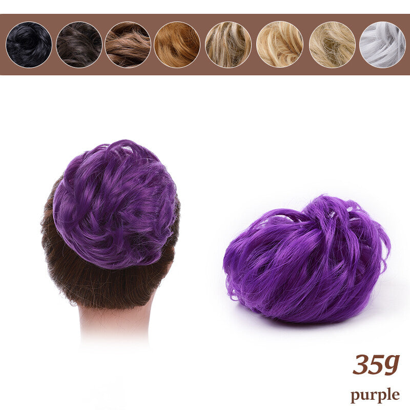 Thick Curly Messy Bun Hair Piece - Synthetic Hair Extensions for Updo & Volume