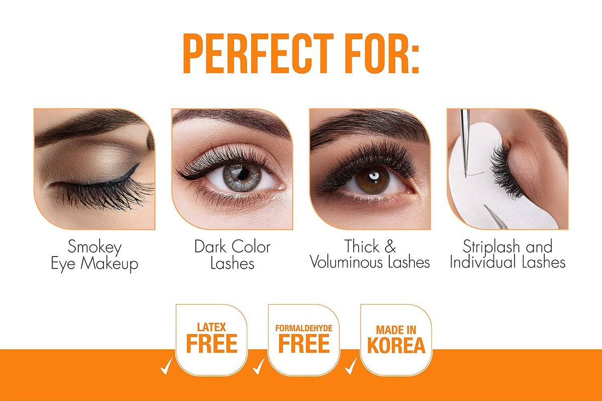 Dark Lash Adhesive for False Eyelashes - Brush-On, Waterproof, 5g