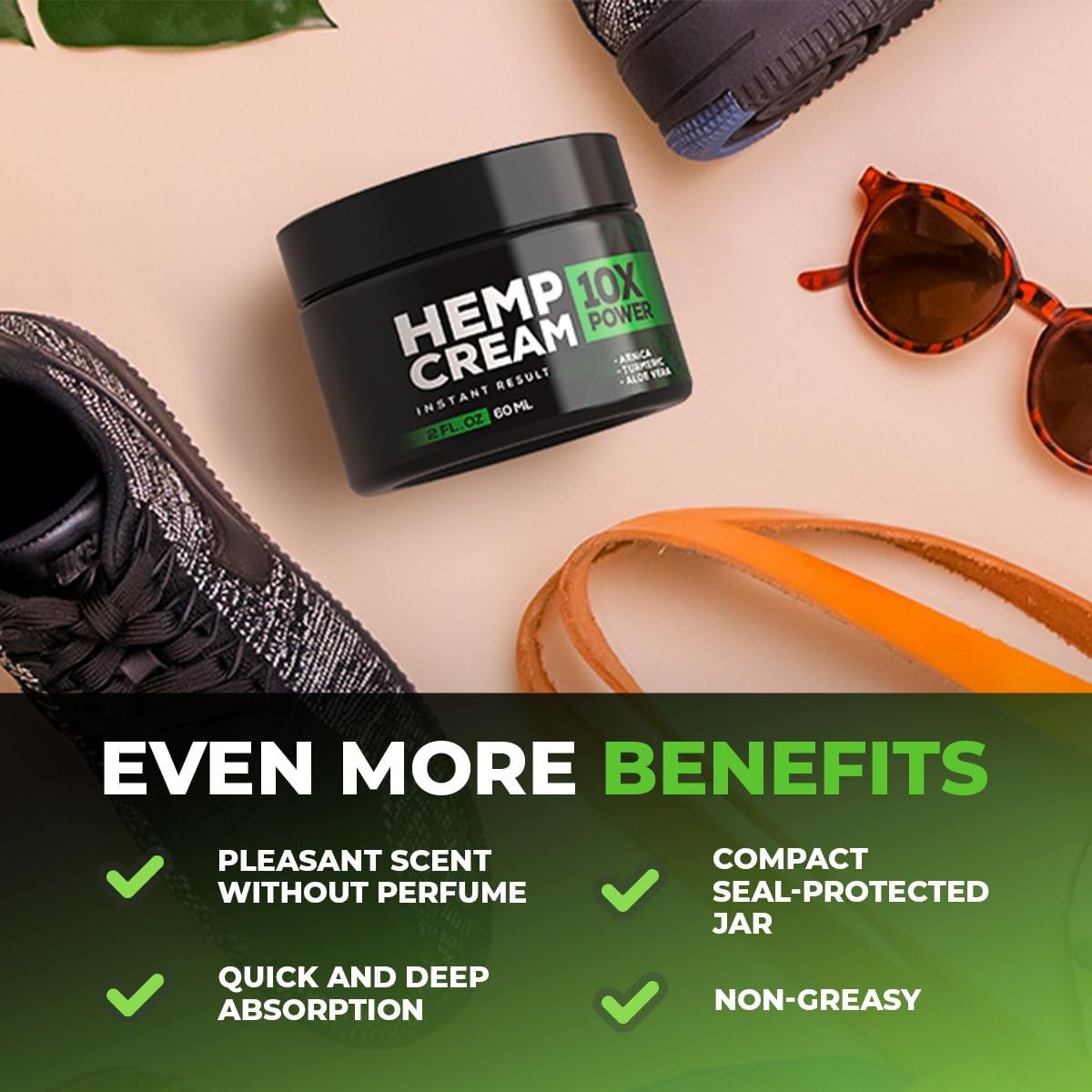 Hemp Cream for Back, Neck & Joints – Fast-Absorbing