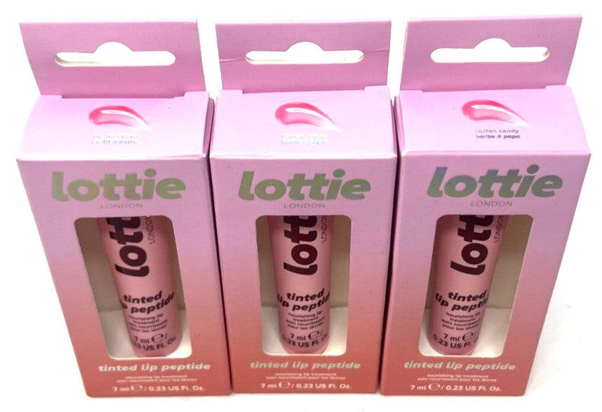 Lip Treatment Set - Nourishing Tinted Lip Peptides with Cotton Candy Shade (3 Pack)