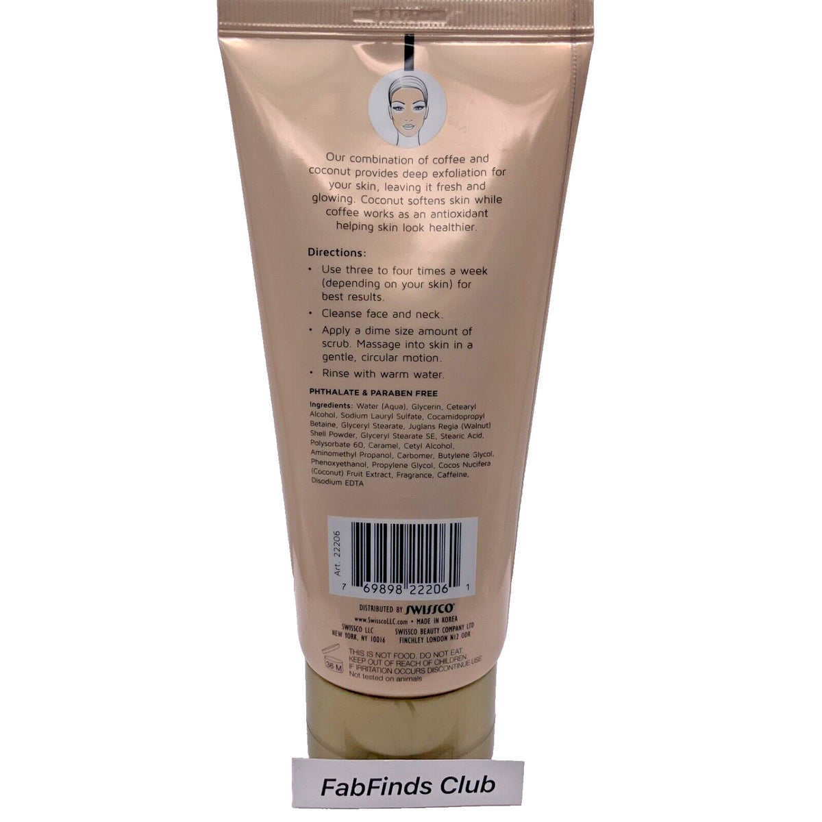 Precision Beauty Coffee+Coconut Face Scrub Sealed 5.75oz