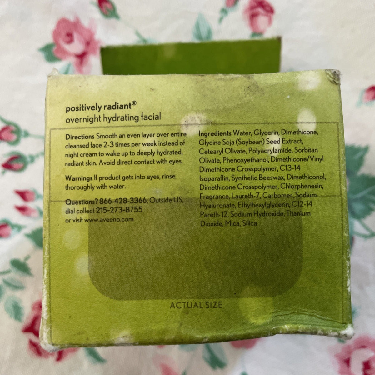 Aveeno Positively Radiant Overnight Hydrating Facial Moisturizer 1.7oz