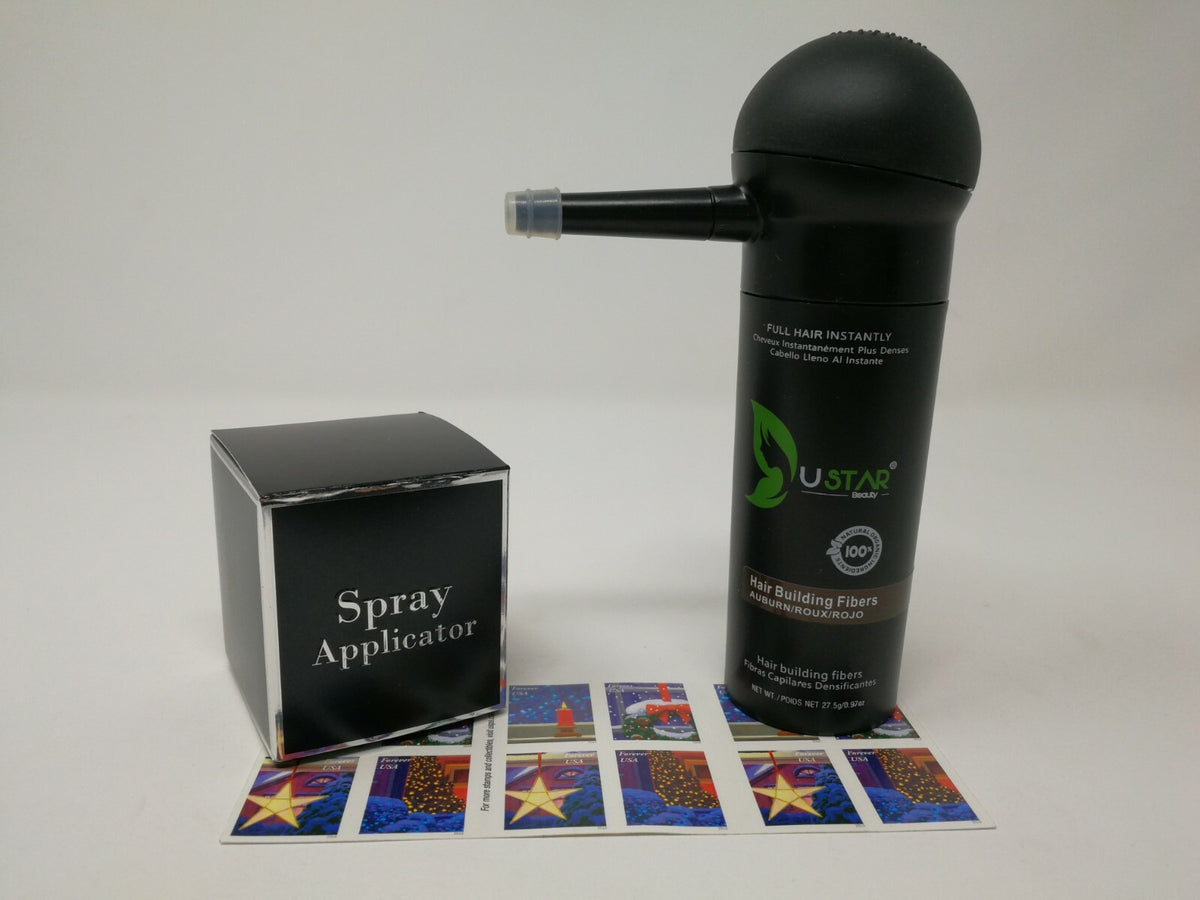 Hair Fiber Spray Applicator with free one bottle Gray 12g