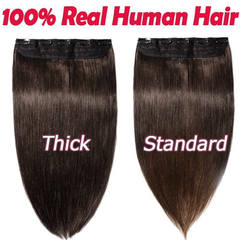Remy Human Hair Extensions Clip-In Full Head Blonde 8-24 Inches